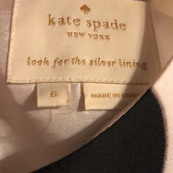 Black and white polka dot Kate spade dress with pockets - Picture 4 of 9